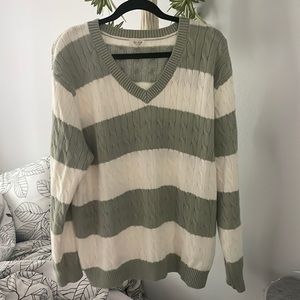 John Galt Striped V-Neck sweater